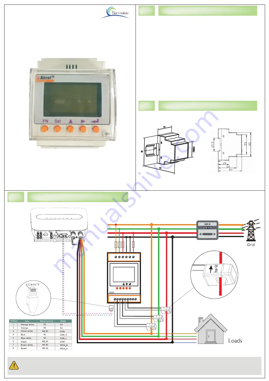 Sermatec Acrel ACR10R-D10TE4/C45 Скачать руководство пользователя страница 1