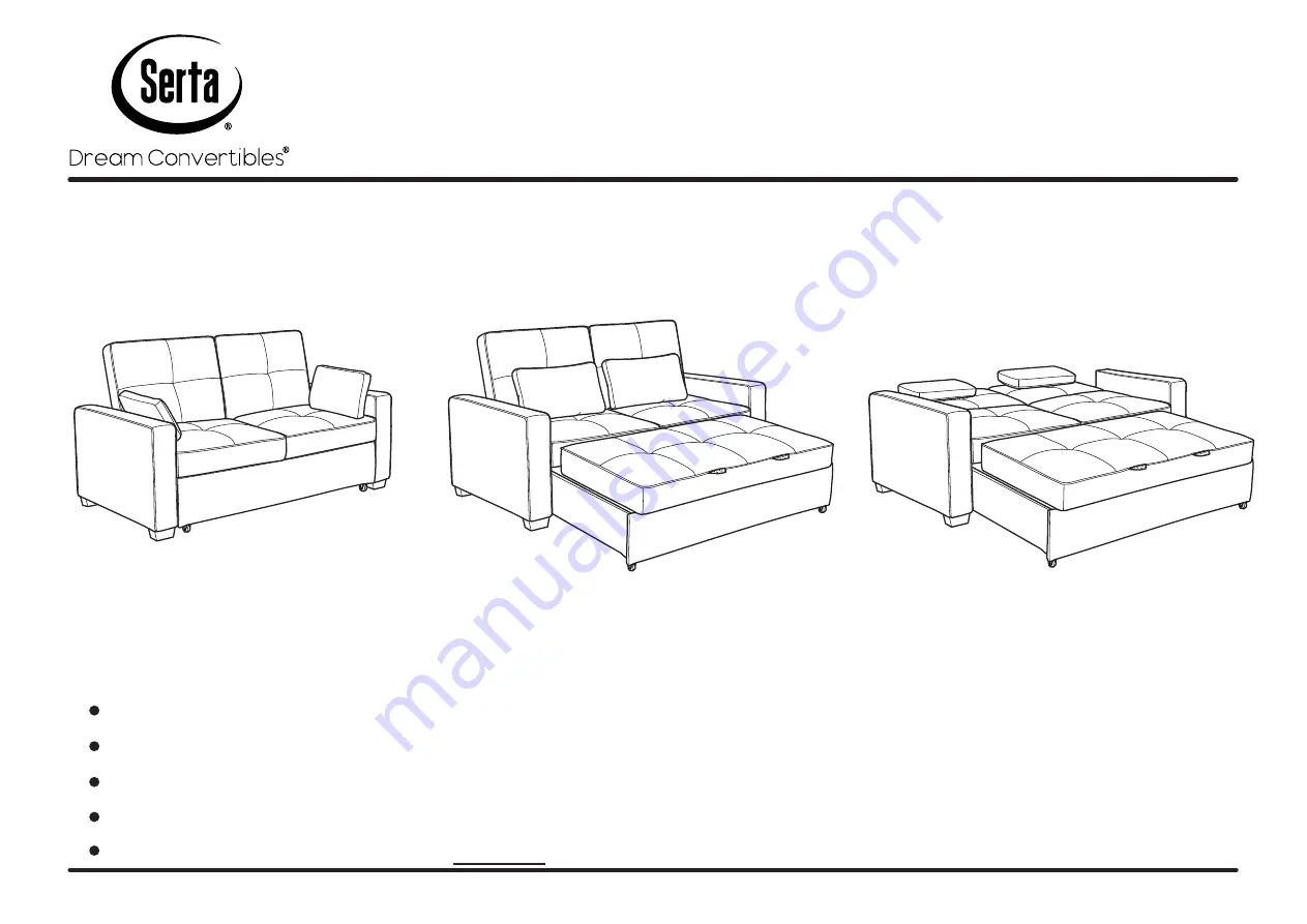 Serta Dream Convertibles FENIX QUEEN SIZE Assembly Instructions Manual Download Page 1