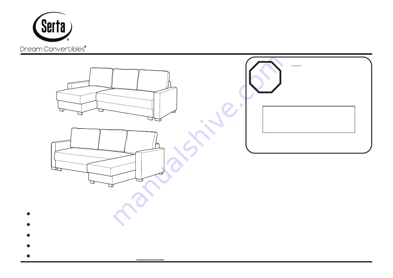 Serta Dream Convertibles Layla Assembly Instructions Manual Download Page 1