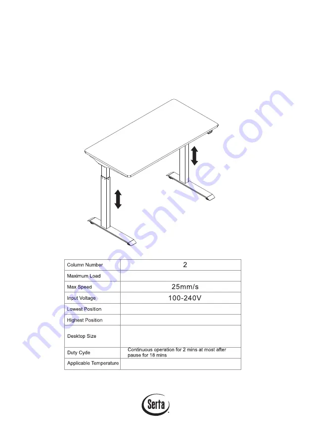 Serta Executive Chair CHR100013 Product Manual & Assembly Instructions Download Page 11