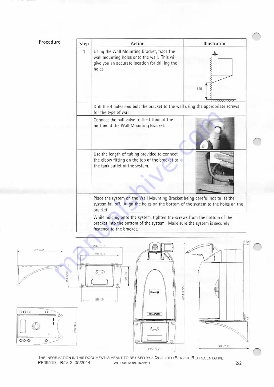 ServAPure Millipore WMBSMT001 Installation Procedures Download Page 2