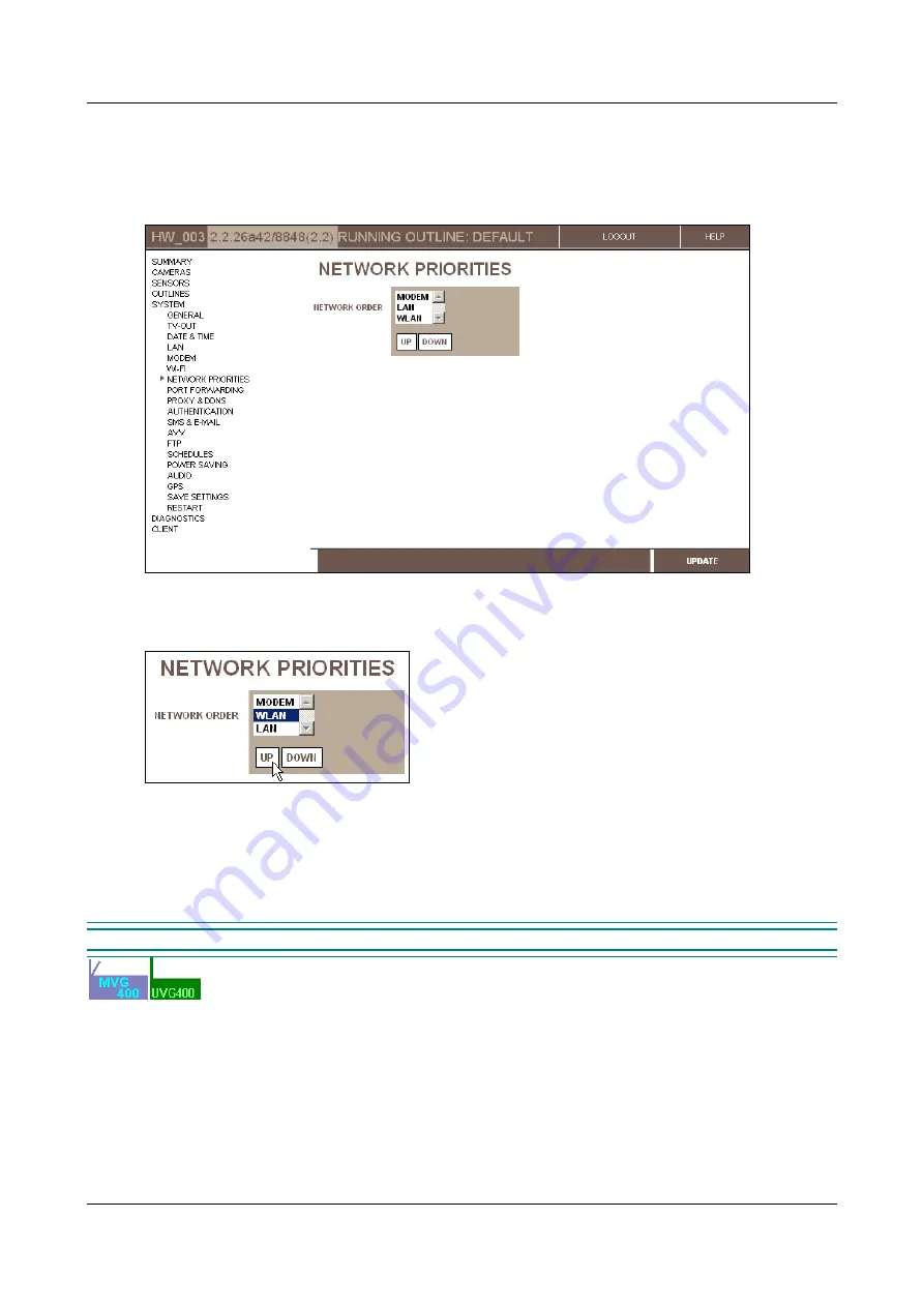 SerVision MVG200 Configuration And Management Manual Download Page 56