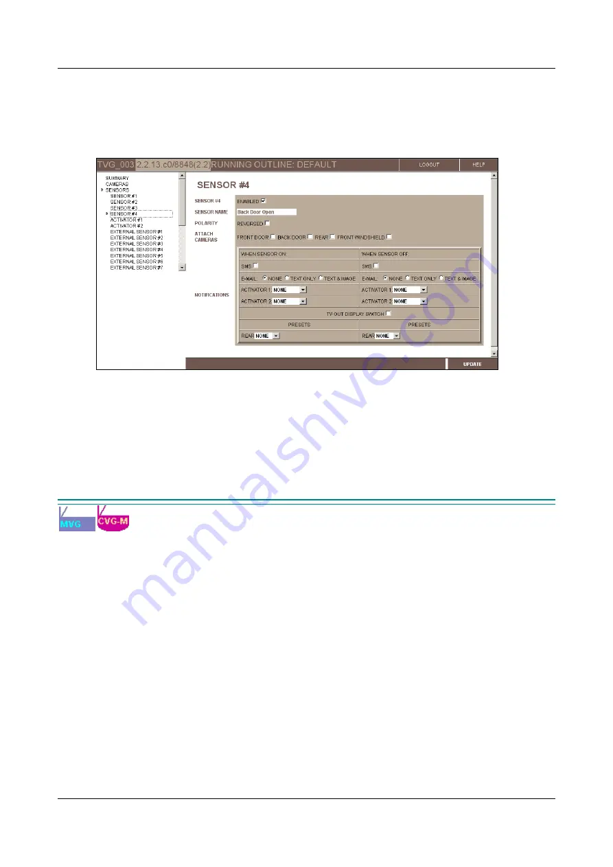 SerVision MVG200 Configuration And Management Manual Download Page 128