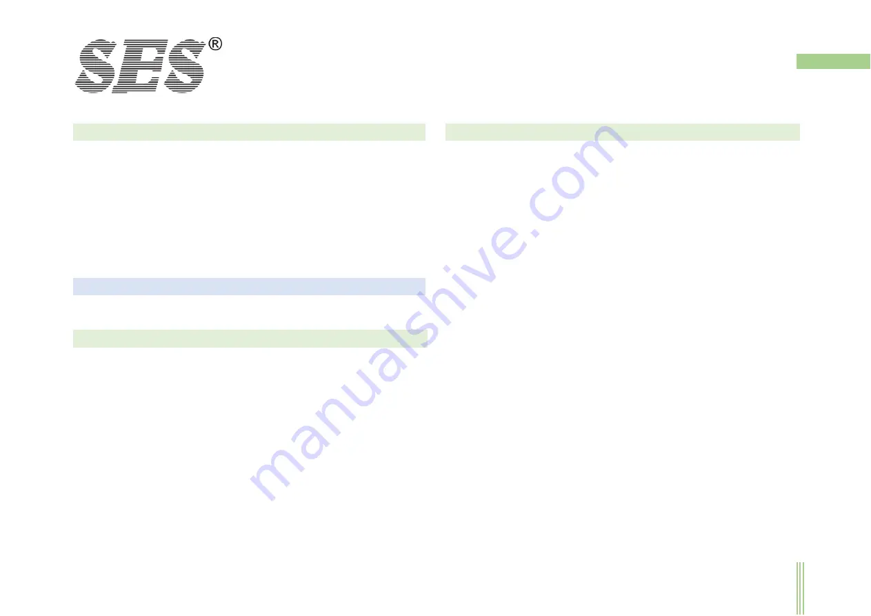 SES SE-2054-1 User Manual Download Page 19