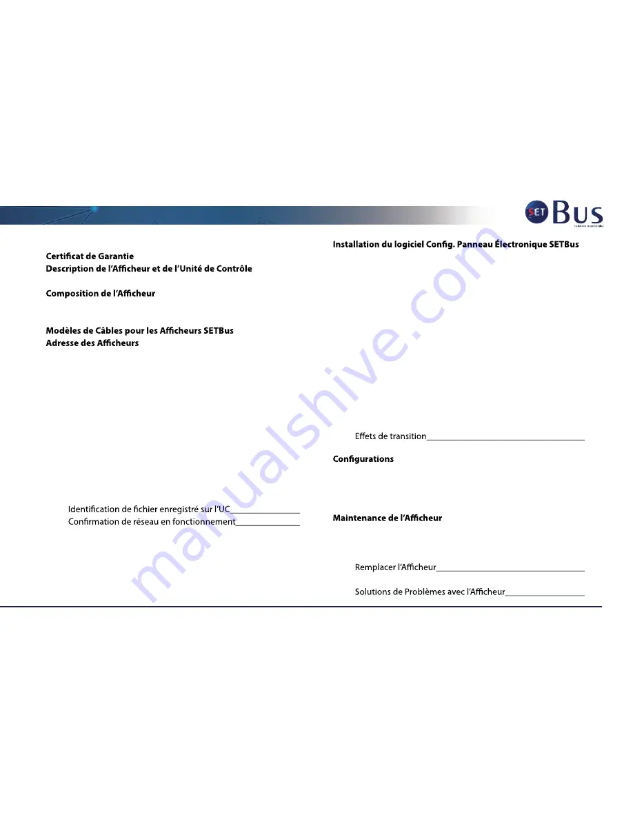 SETBus Electronic Destination Sign Operation And Instruction Manual Download Page 132