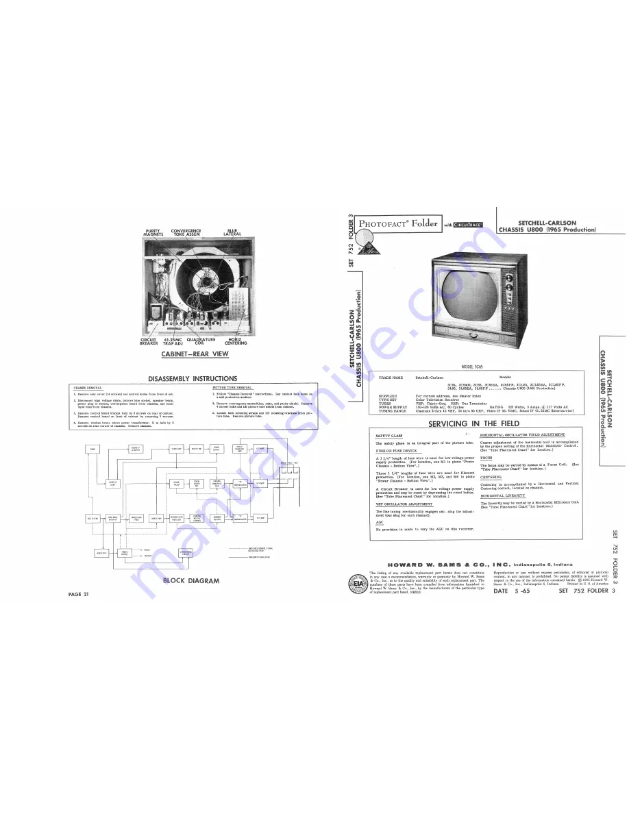 Setchell Carlson 3C65 Service Manual Download Page 1