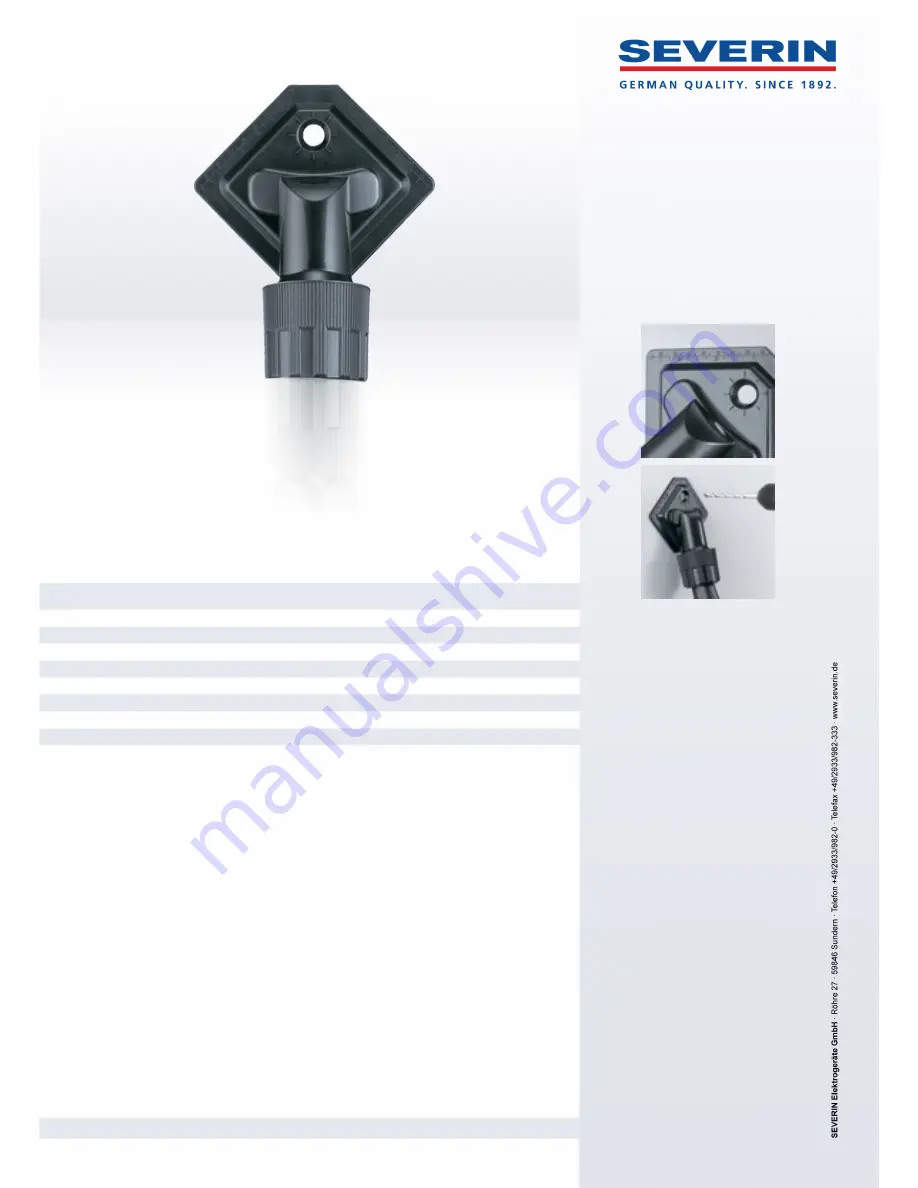 SEVERIN BOHRHILFE RH 9072 Dimensions Download Page 1