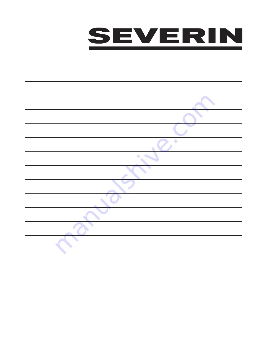 SEVERIN DEEP FRYER - Instructions For Use Manual Download Page 1