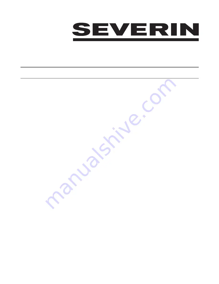 SEVERIN Food steamer Instructions For Use Manual Download Page 1