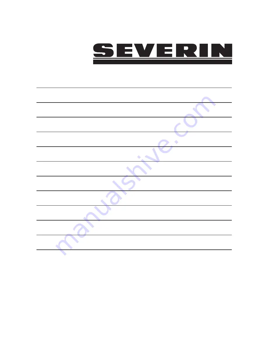 SEVERIN HS 7811 Instructions For Use Manual Download Page 1