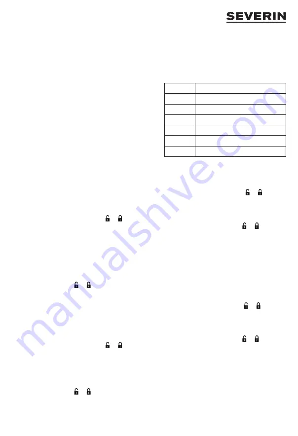 SEVERIN KM 3892 Instructions For Use Manual Download Page 7