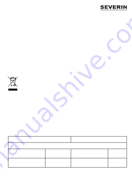 SEVERIN TKB 2924 Instructions For Use Manual Download Page 17