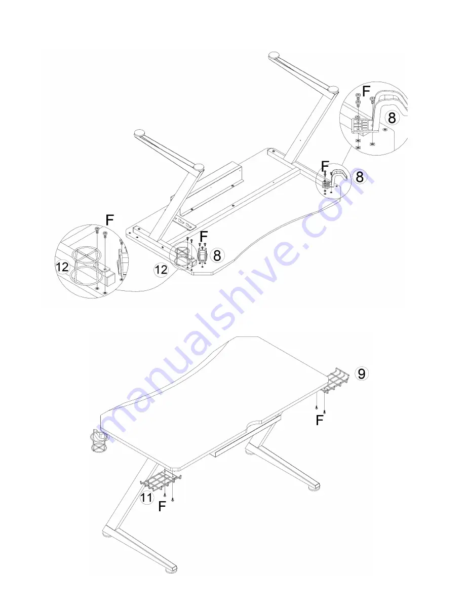 Seville Classics airLIFT Elite Gaming eSport Computer Desk OFF65924 Скачать руководство пользователя страница 6