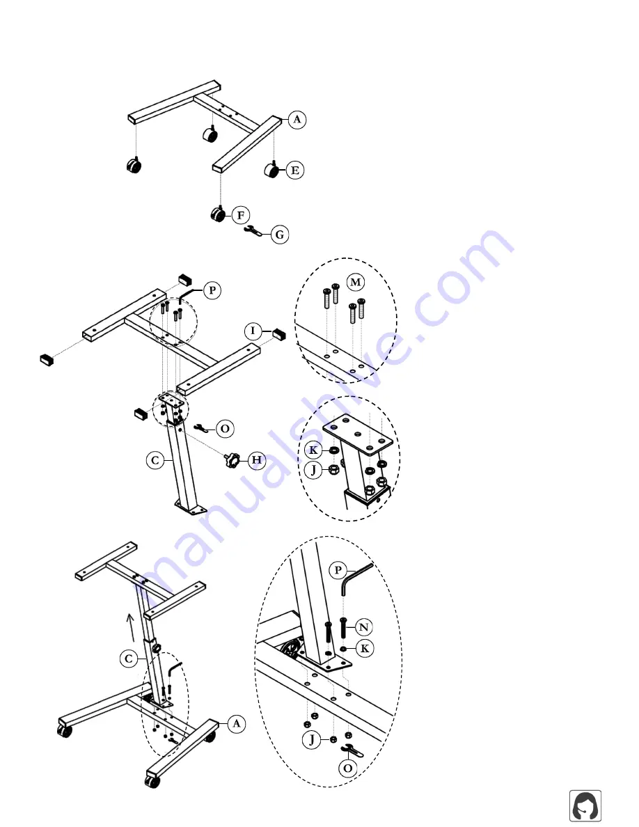 Seville Classics airLIFT OFF65934B Quick Start Manual Download Page 3