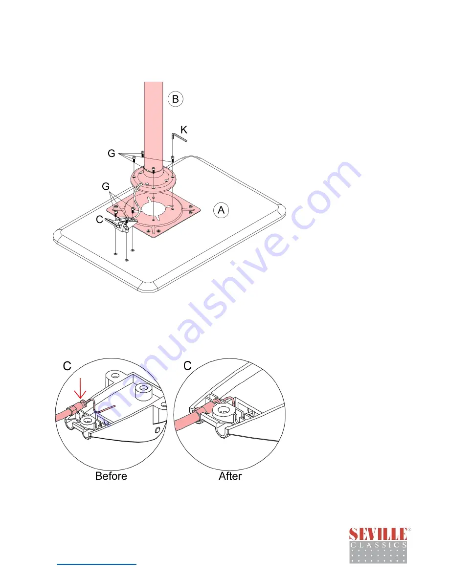 Seville Classics AIRLIFT XL OFF65800 Manual Download Page 3