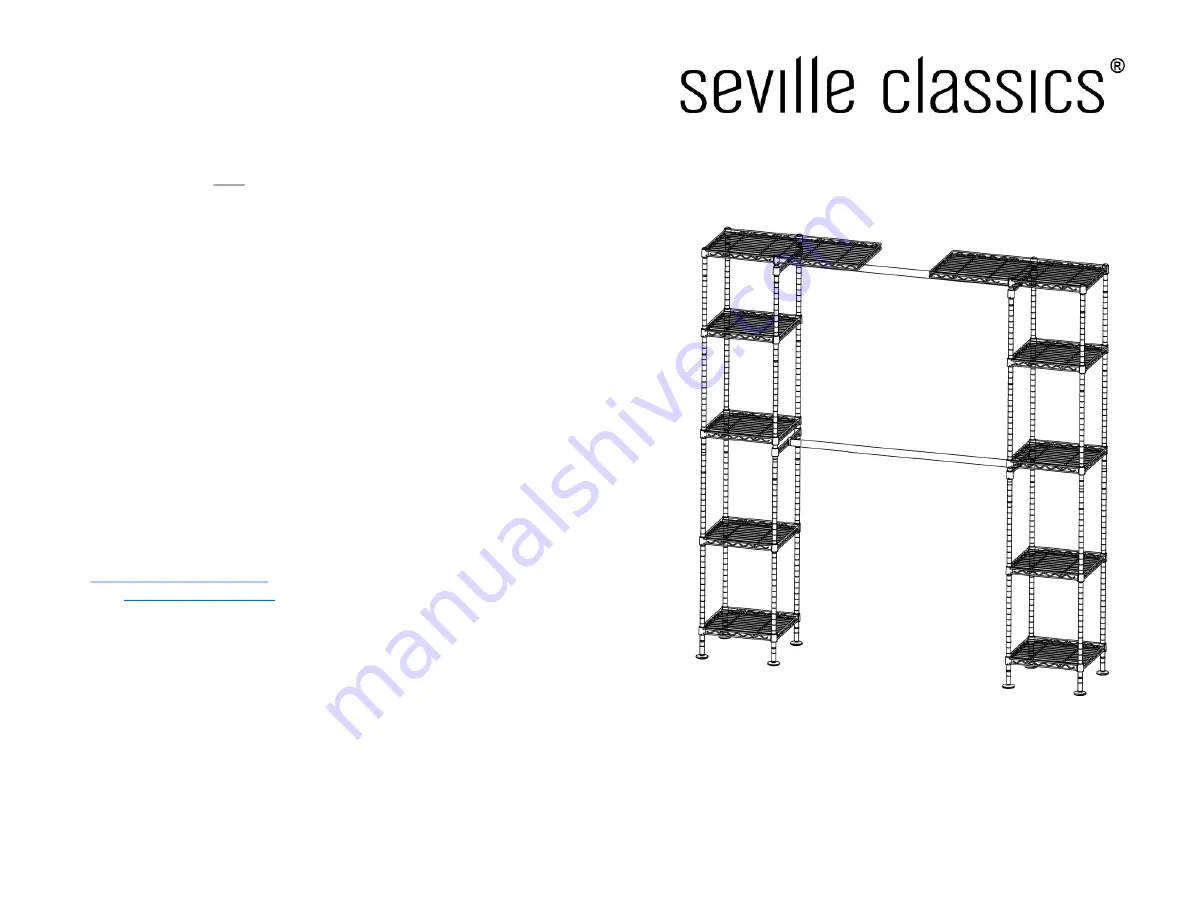 Seville Classics SHE05813BZ Quick Start Manual Download Page 1