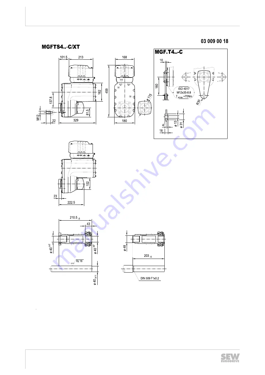 SEW-Eurodrive MOVIGEAR MGFx-DSI Series Operating Instructions Manual Download Page 354