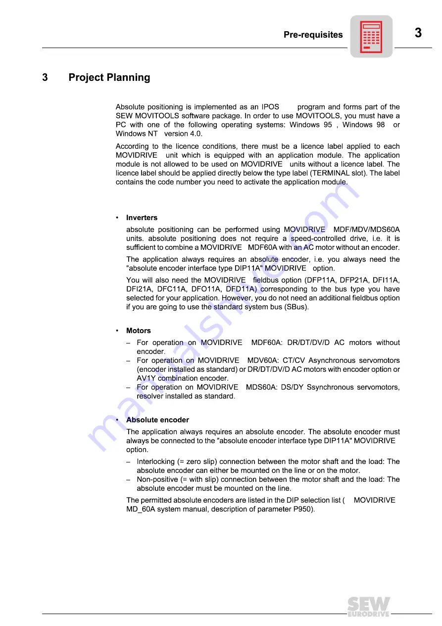 SEW movidrive md_60a User Manual Download Page 7