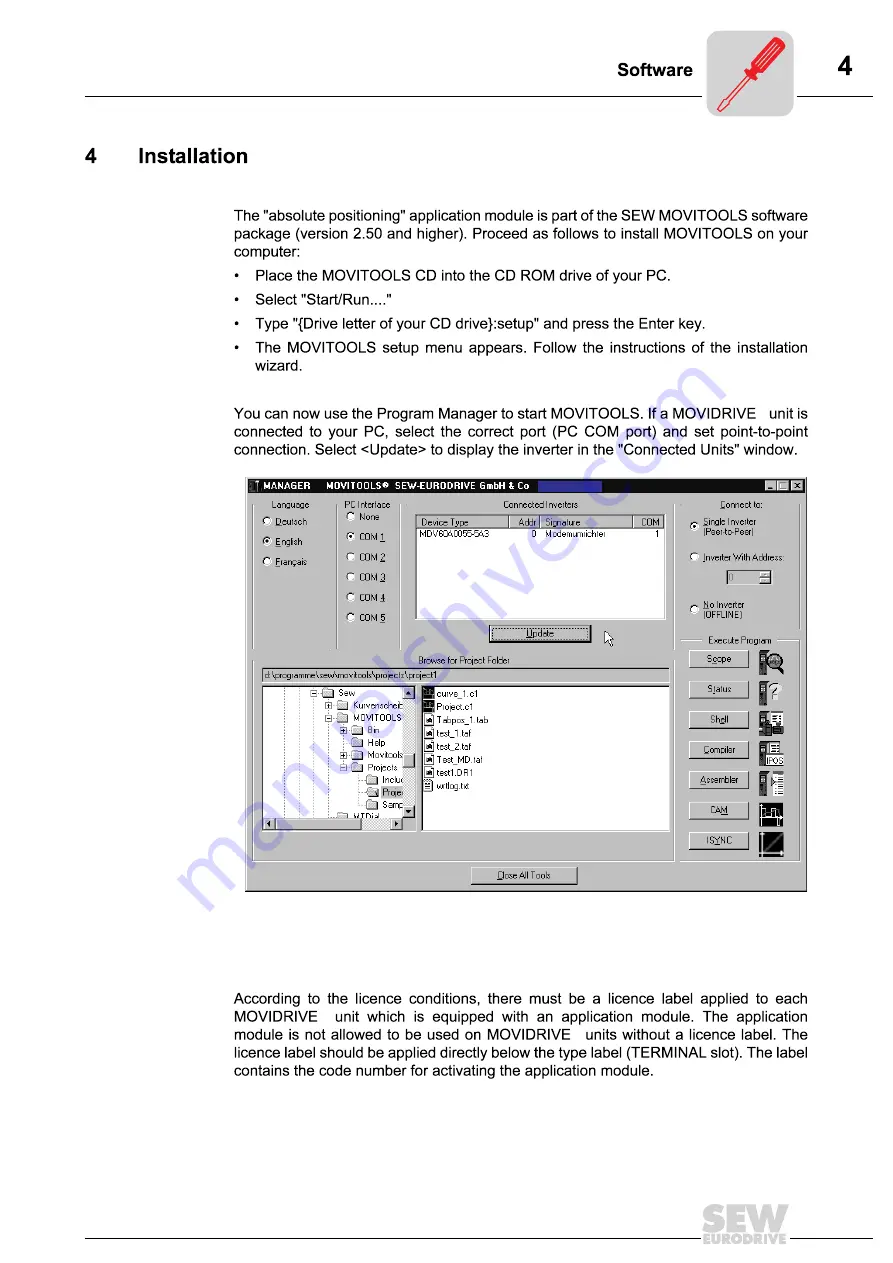 SEW movidrive md_60a User Manual Download Page 13