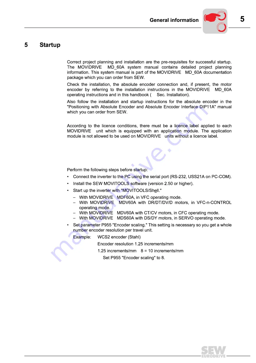 SEW movidrive md_60a User Manual Download Page 25