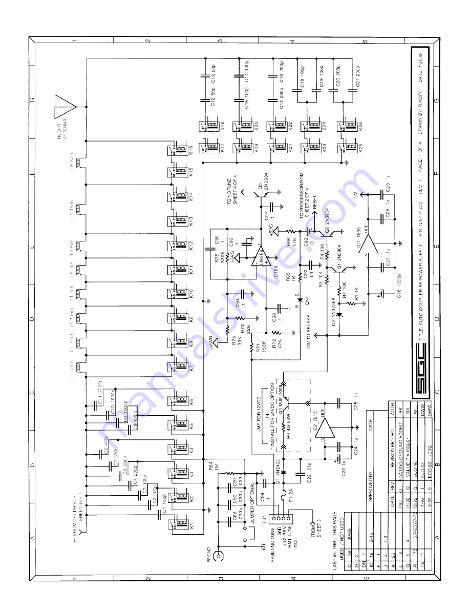 SGC Smartuner SG-230 Installation And Operation Manual Download Page 68