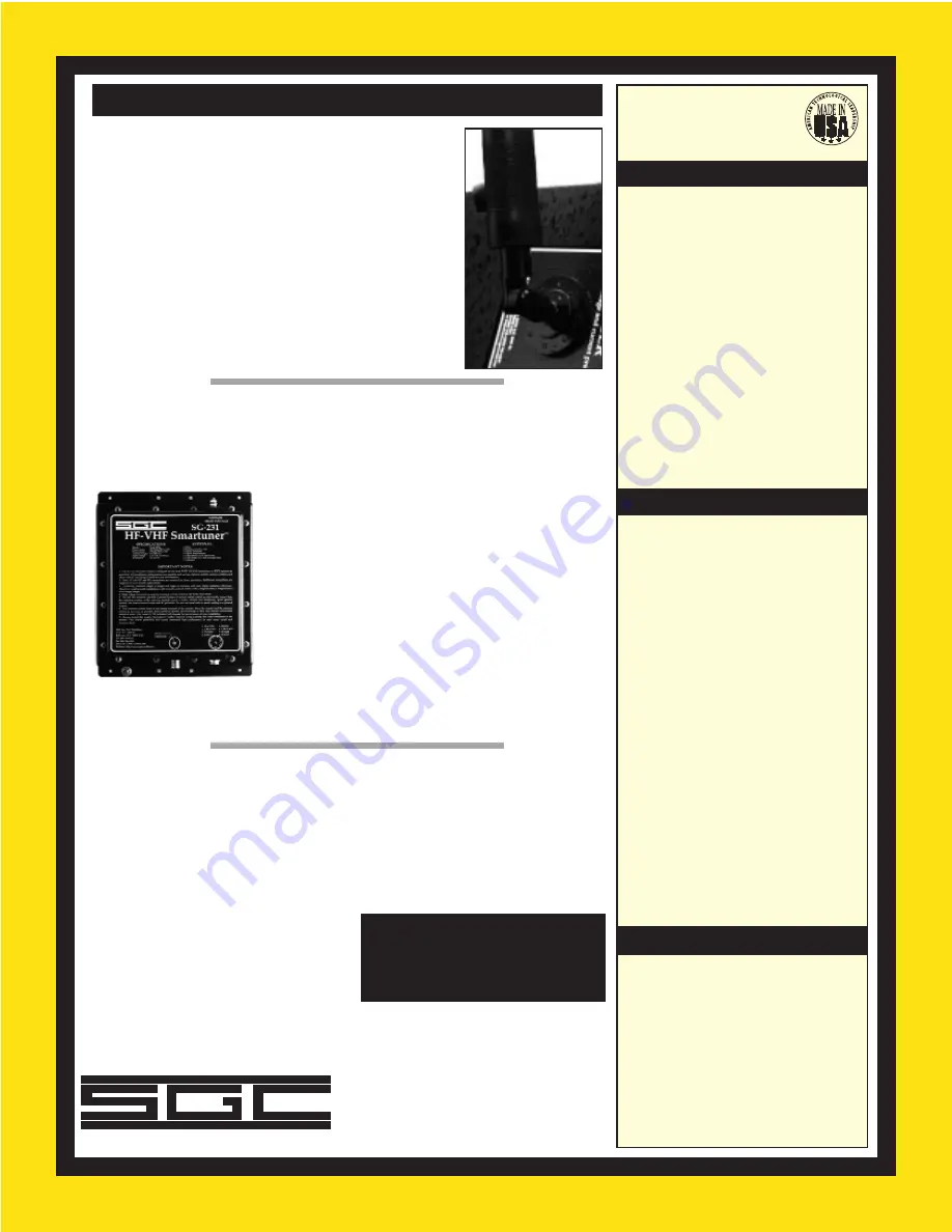 SGC Smartuner SG-230 Installation And Operation Manual Download Page 82