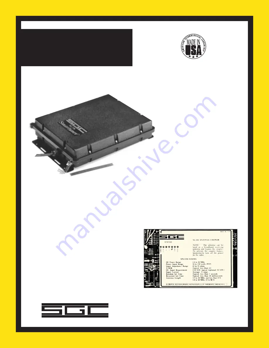 SGC Smartuner SG-230 Installation And Operation Manual Download Page 90