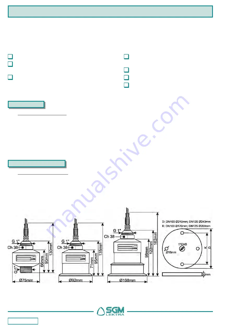 SGM LEKTRA PTU5 Series Installation Manual Download Page 2