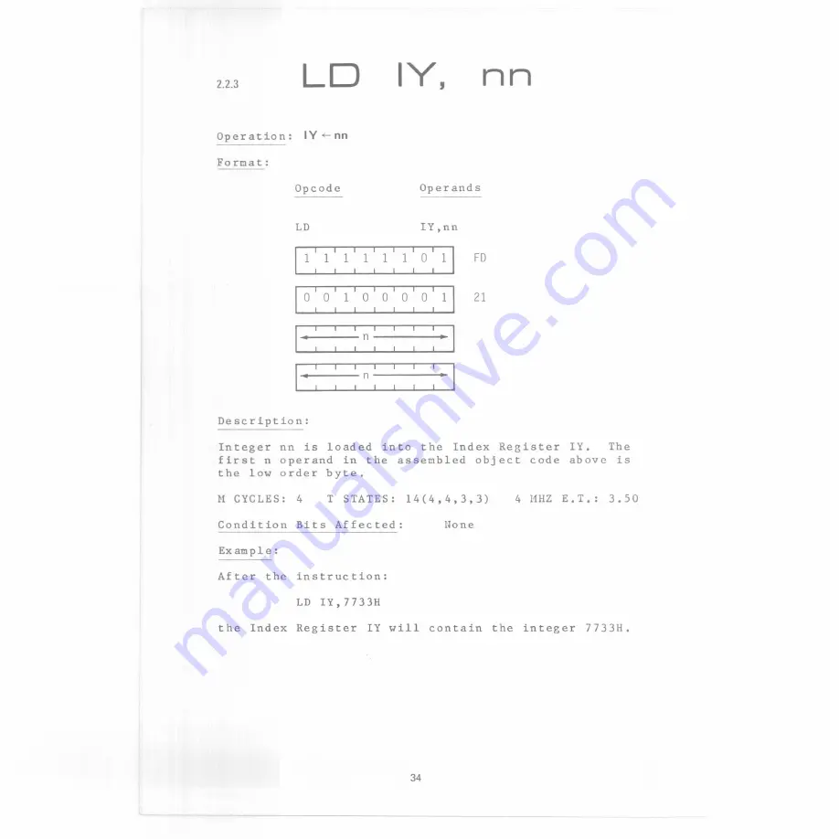 SGS ATES Z80 Instruction Set Download Page 35