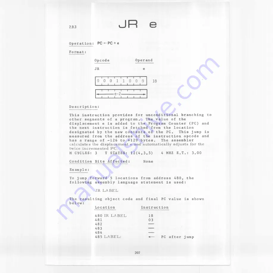 SGS ATES Z80 Instruction Set Download Page 208