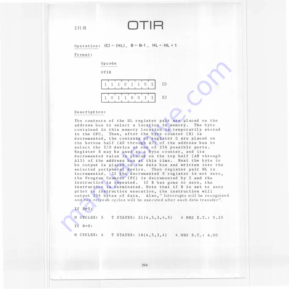 SGS ATES Z80 Скачать руководство пользователя страница 255