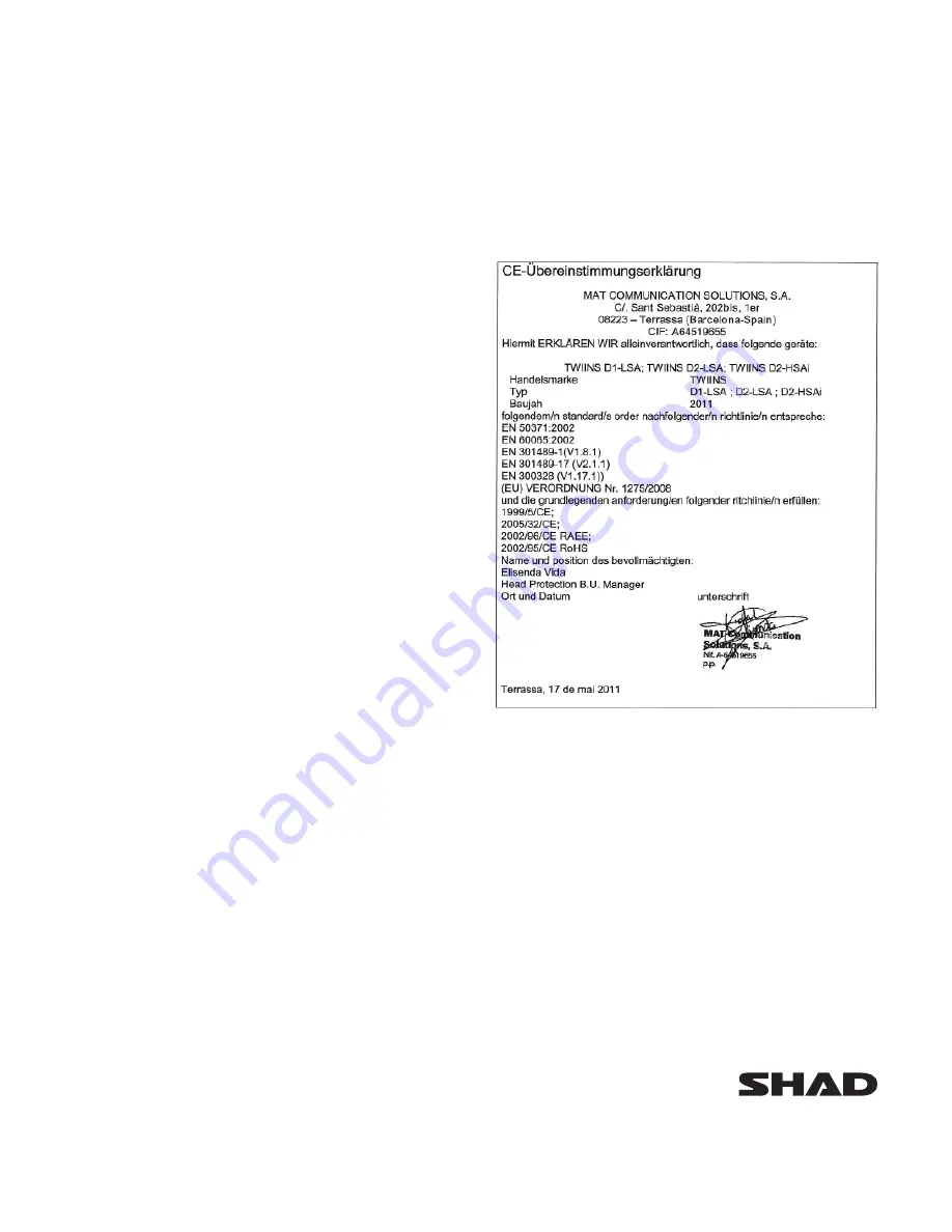 Shad bc01 Скачать руководство пользователя страница 19