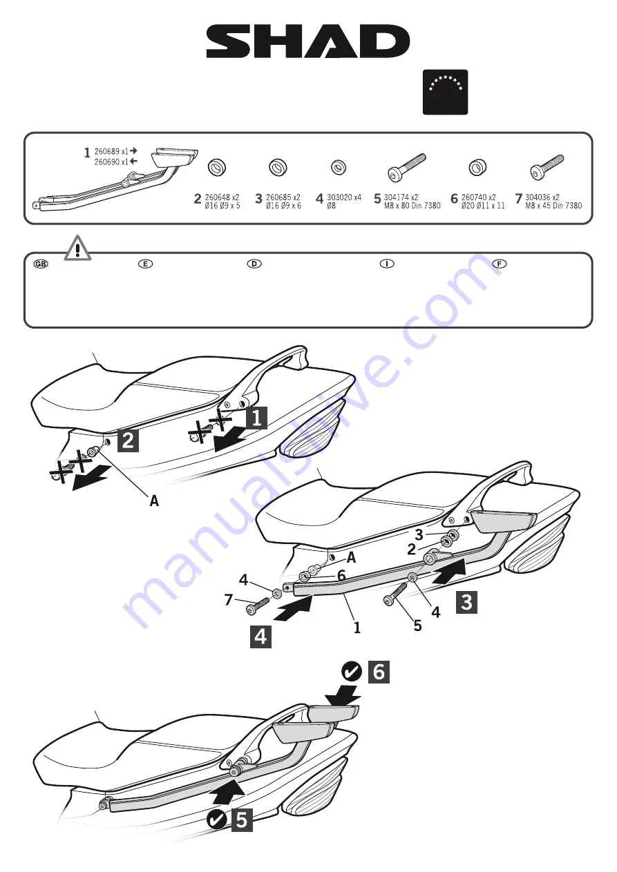 Shad H0CB11ST Owner'S Manual Download Page 1