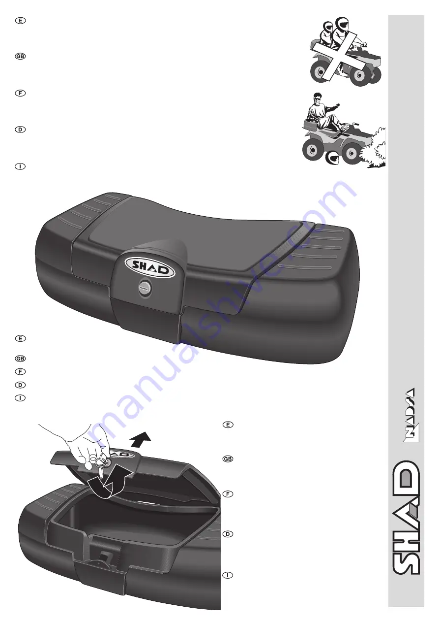 Shad Nadsa D0Q200 Owner'S Manual Download Page 1