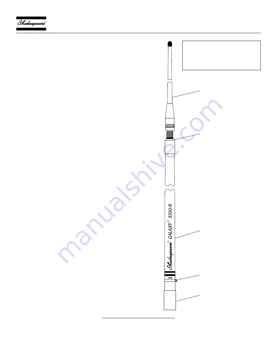 Shakespeare Electronic Galaxy Style 5310-R Installation Instructions Download Page 1