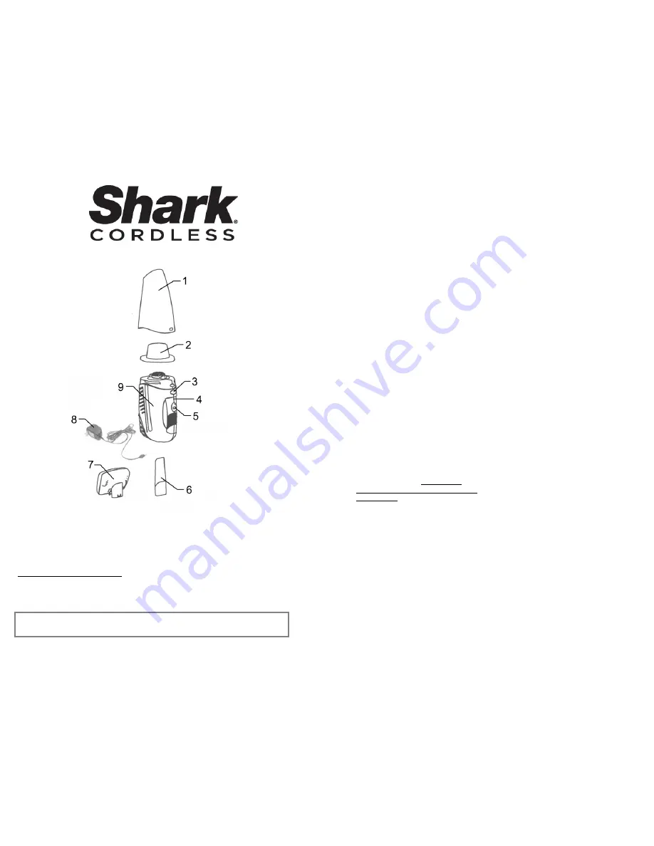 Shark CORDLESS Shark SV736K Instruction Manual Download Page 6