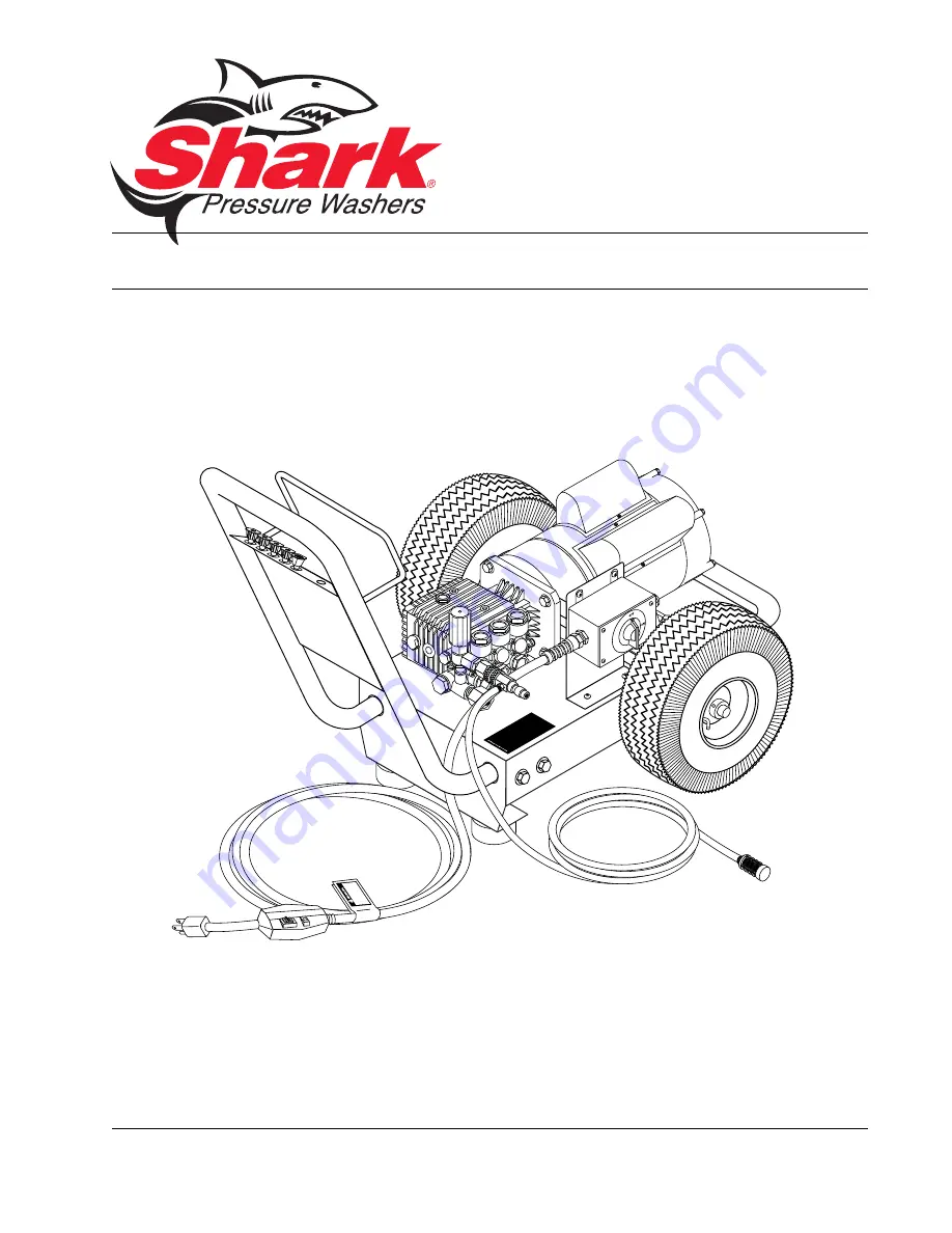 Shark Pressure Washers DE-2010 Operating Instructions And Parts Manual Download Page 1