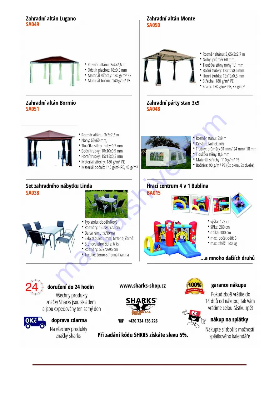 SHARKS Garden cart 200 Instruction For Operation And Maintenance Download Page 3