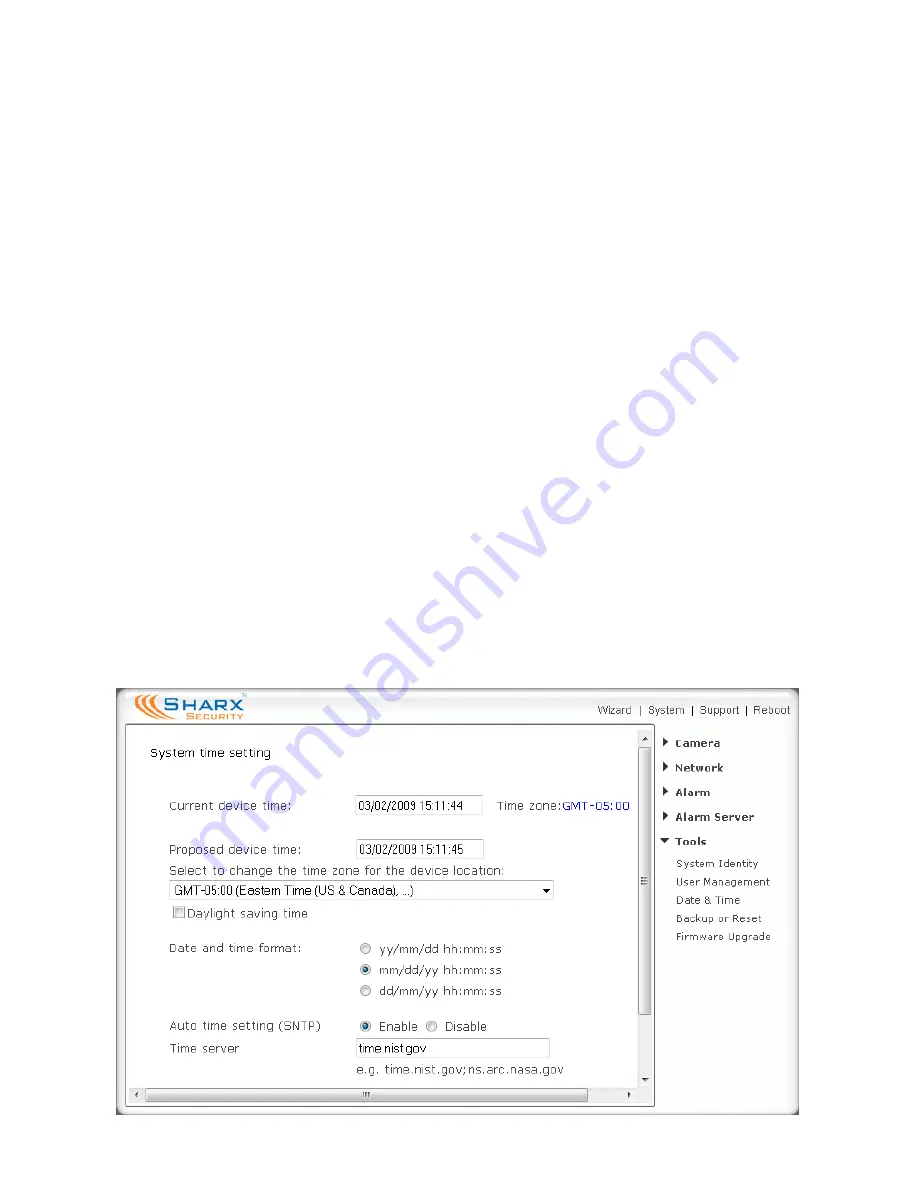 SHARX SECURITY SCNC2606 User Manual Download Page 55