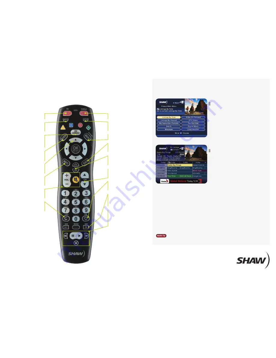 Shaw DIGITAL TV Скачать руководство пользователя страница 1