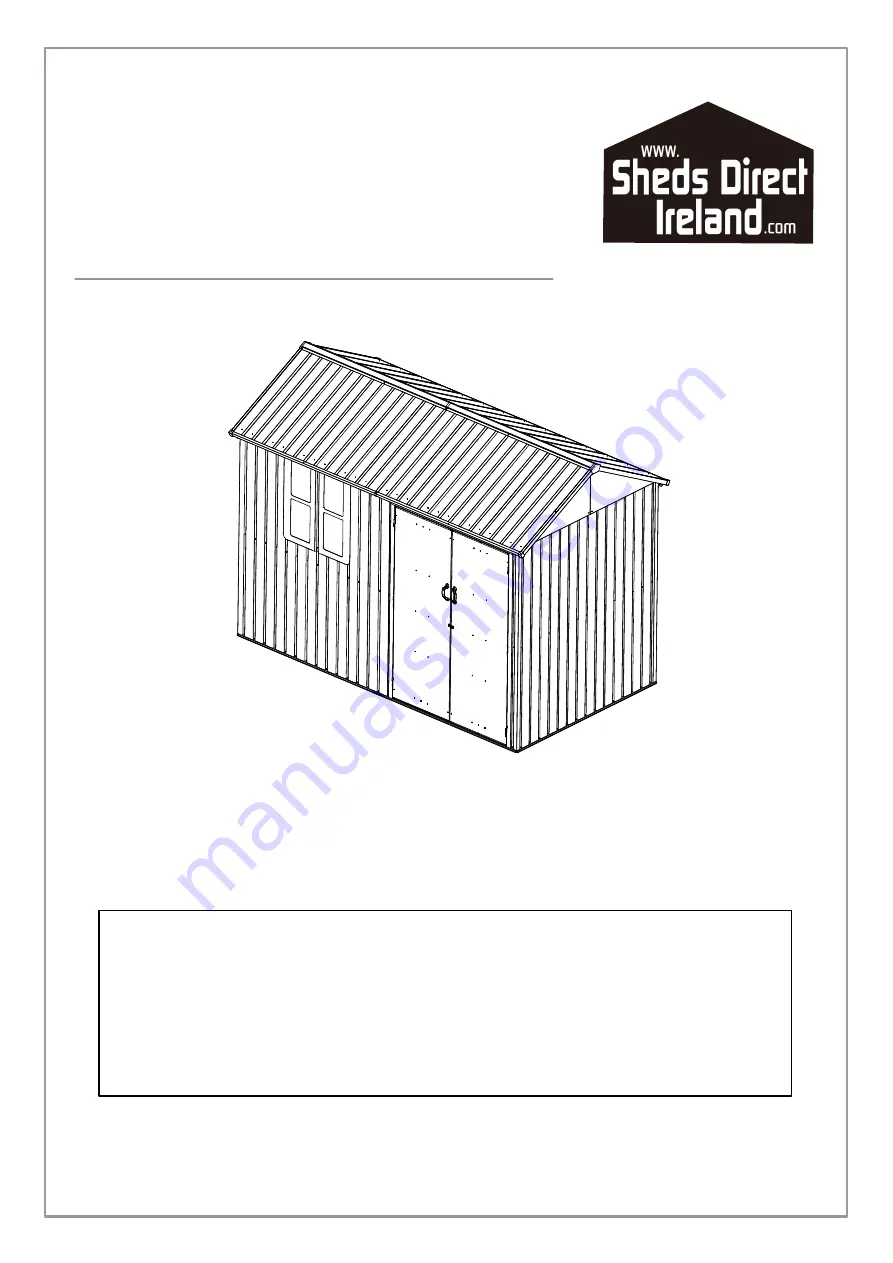 Sheds Direct Ireland SD-XF610-AP Скачать руководство пользователя страница 1