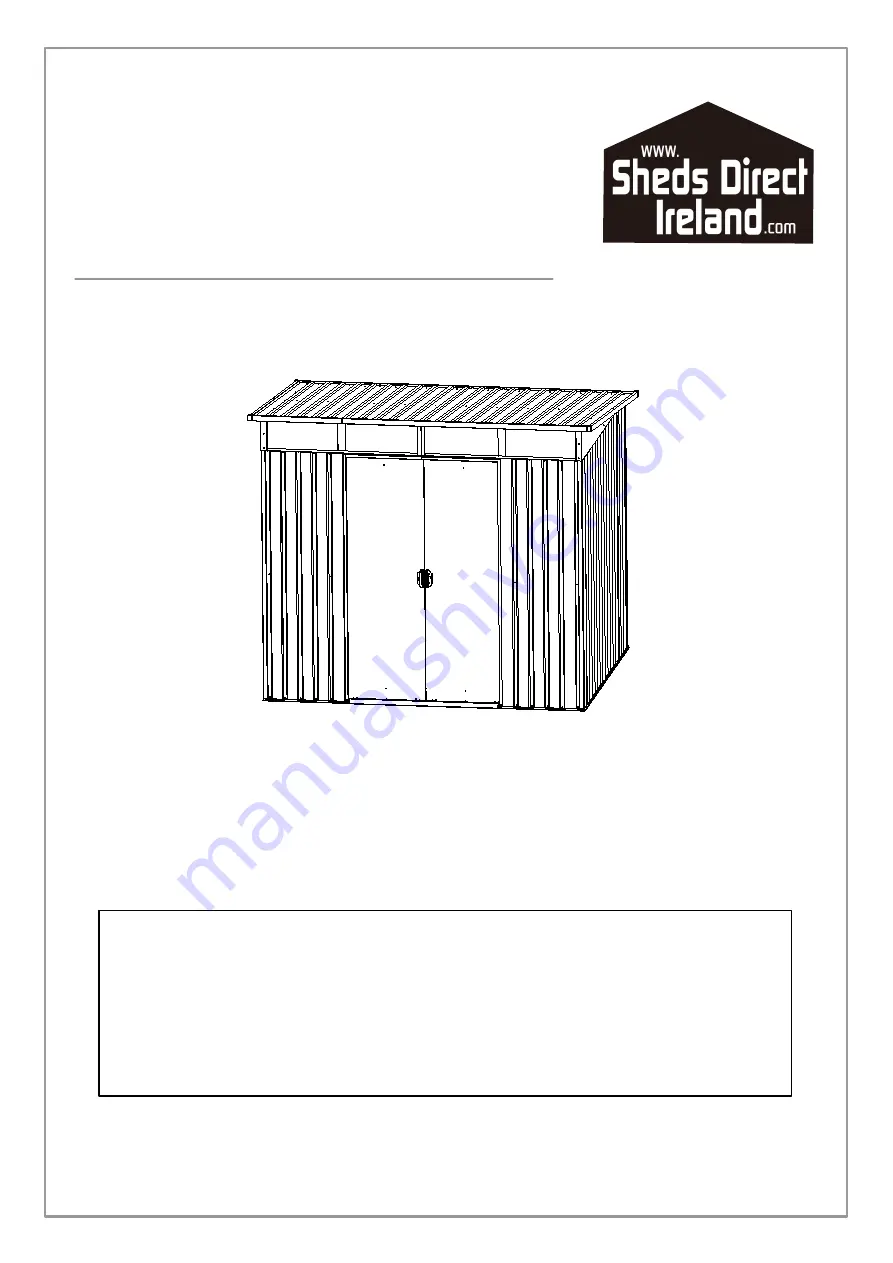 Sheds Direct Ireland T-PS88-AP Скачать руководство пользователя страница 1