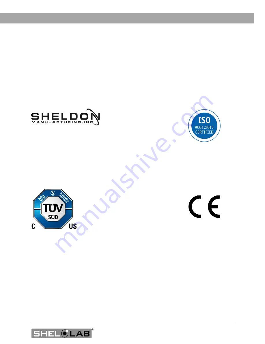 Shel lab SCO6WE-2 Installation & Operation Manual Download Page 3