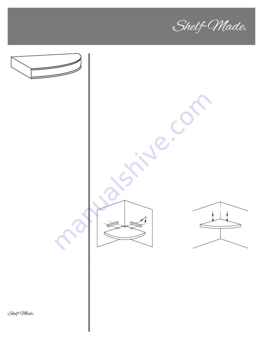 SHELF-MADE 248-BK Installation Instructions Download Page 1