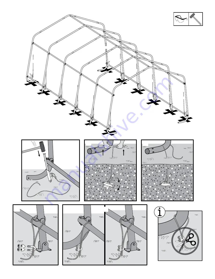 ShelterLogic 12'W 8'H Instructions Manual Download Page 11