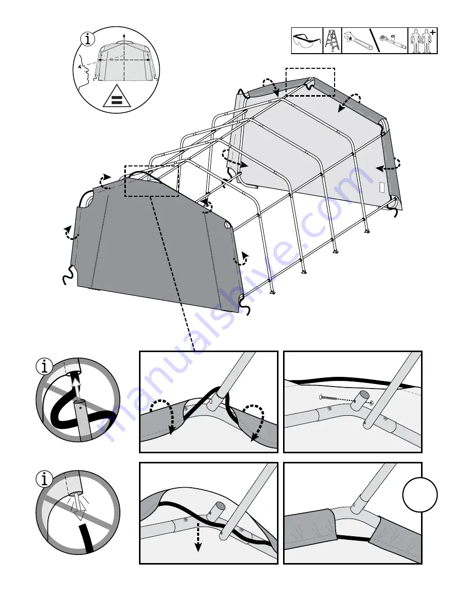 ShelterLogic 12'W 8'H Instructions Manual Download Page 14