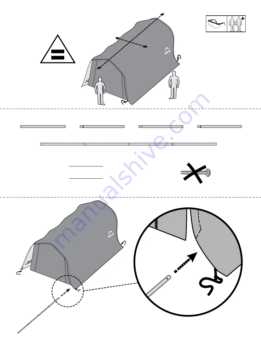 ShelterLogic 12'W 8'H Instructions Manual Download Page 22