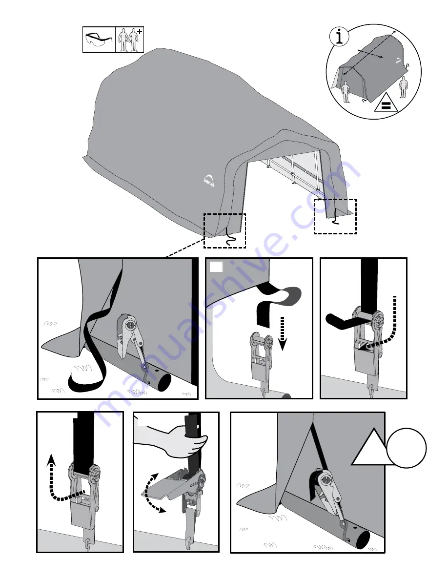 ShelterLogic 12'W 8'H Instructions Manual Download Page 23