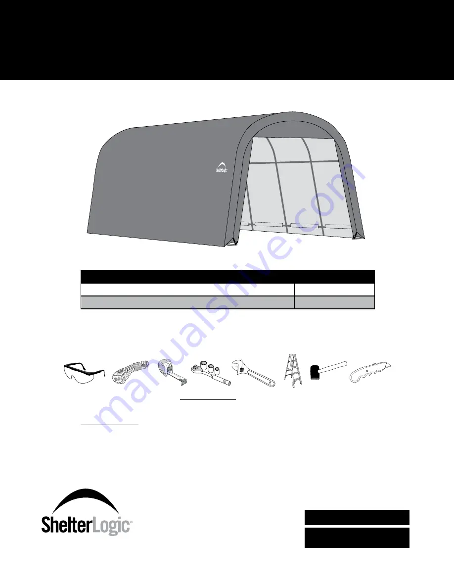 ShelterLogic Garage-in-a-Box RoundTop 62780 Скачать руководство пользователя страница 21