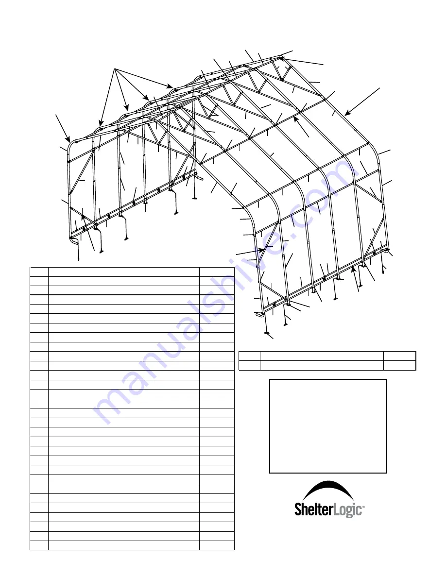 ShelterLogic Peak Style Shelter Frame Скачать руководство пользователя страница 4